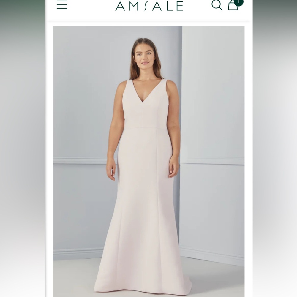 Brand new with tags Amsale Mackayla Platinum Bridesmaid dress - Picture 1 of 2